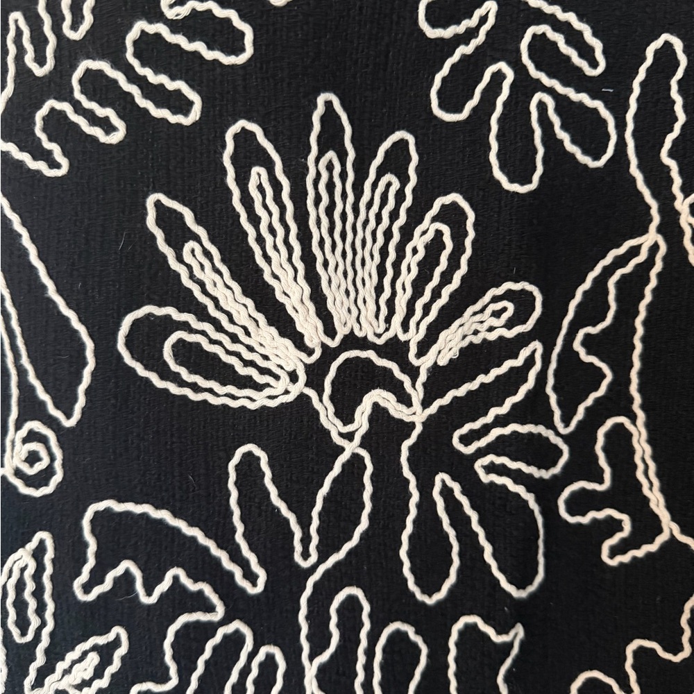 LOFT Women’s Black Dress w White Embroidery, Sz 2, NWT, Beach, Vacation - Picture 4 of 9
